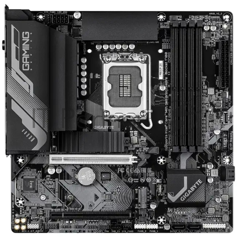 Материнская плата GIGABYTE B760M GAMING X WIFI6E GEN5, LGA1700, Intel B760, 4xDDR5, 4xSATA, 2xM.2, 1xPCIe 5.0 x16, DisplayPort, HDMI, 1x2.5Gb LAN, 3x3.5 мм, 7.1, microATX