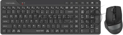 Комплект клавиатура+мышь A4Tech FStyler FB2800C Air2 беспроводной, USB + Bluetooth, 2000 DPI, черный/серый