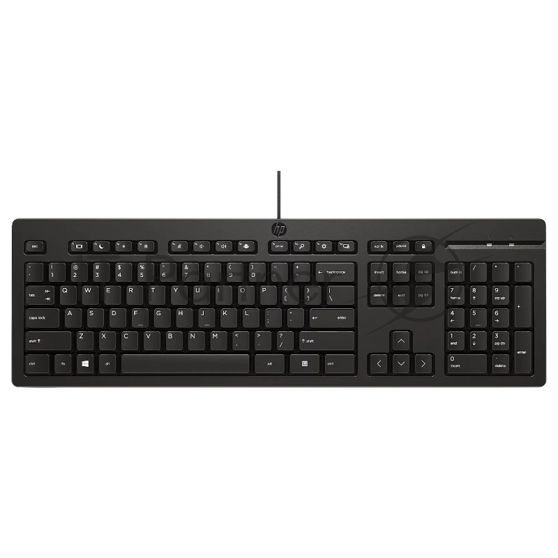 Клавиатура проводная HP 125 проводная, USB Type-A, чёрный