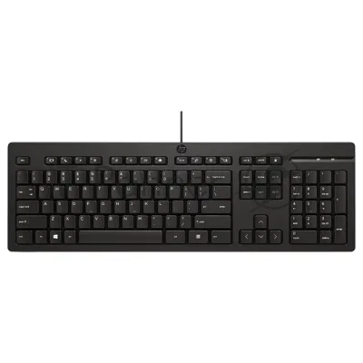 Клавиатура проводная HP 125 проводная, USB Type-A, чёрный