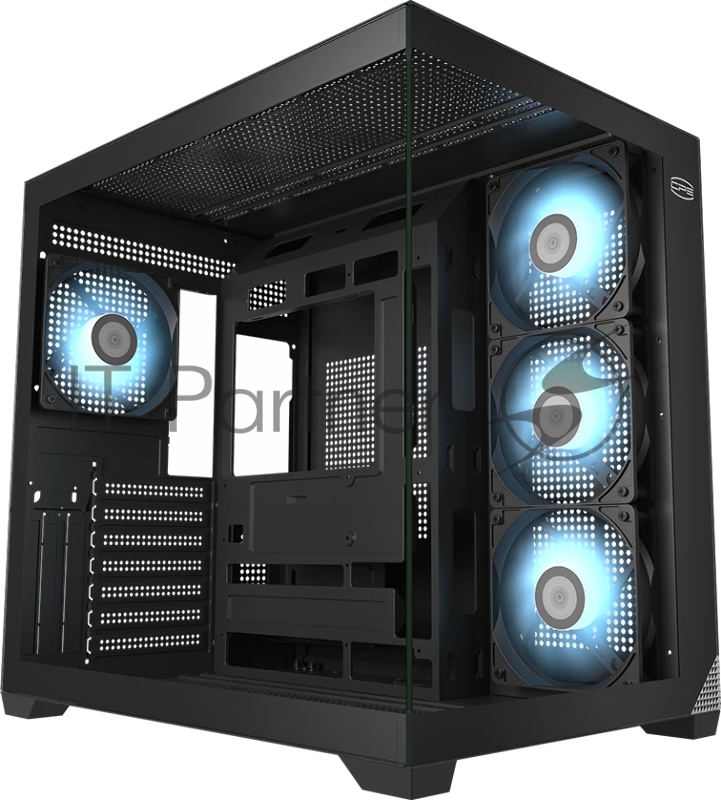 Компьютерный корпус без блока питания PCCooler C3T700 ARGB BK, Midi-Tower, TG, 4x120мм ARGB, 1xUSB-A 3.0 + 1xUSB-A 2.0 + 1xUSB-C, ATX, mATX, mITX черный
