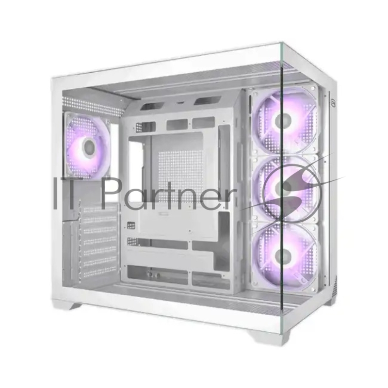 Корпус без блока питания PCCooler C3T700 ARGB WH, Midi-Tower, TG, 4x120мм ARGB, 1xUSB-A 3.0 + 1xUSB-A 2.0 + 1xUSB-C, ATX, mATX, mITX белый