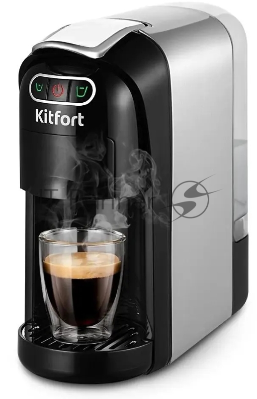Кофемашина Kitfort КТ-7508 1400Вт серебристый/черный