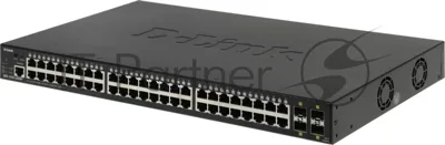 Коммутатор D-Link DGS-1250-52XMP/A1A, 48×1 Гбит/с + 4×10 Гбит/с SFP+, управляемый