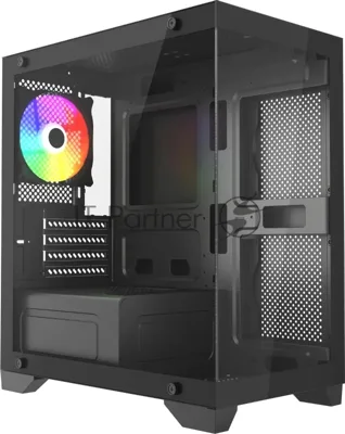 Компьютерный корпус Accord ACC-350-02B черный без БП mATX 1x120мм 1xUSB 2.0 1xUSB 3.0 1xUSB3.1 audio