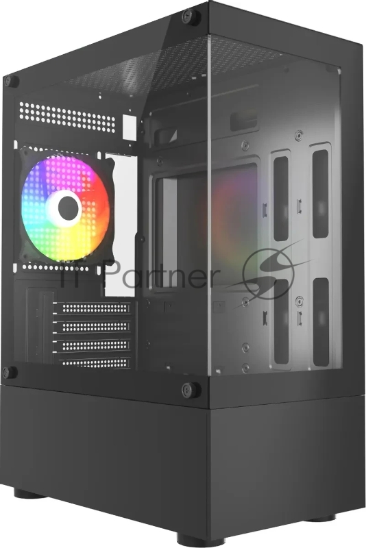 Компьютерный корпус Accord ACC-285-02B черный без БП mATX 1x120мм 1xUSB 2.0 1xUSB 3.0 1xUSB3.1 audio