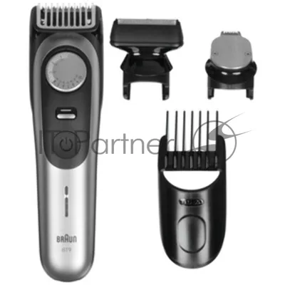 Триммер Braun BT9520 серебристый (насадок в компл:4шт)
