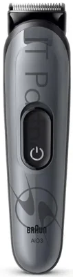 Триммер Braun AIO3500 серый (насадок в компл:3шт)