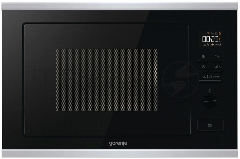 Встраиваемая микроволновая печь Gorenje BMX251M2BG черный, 25 л, 900 Вт, переключатели - кнопки, поворотный механизм