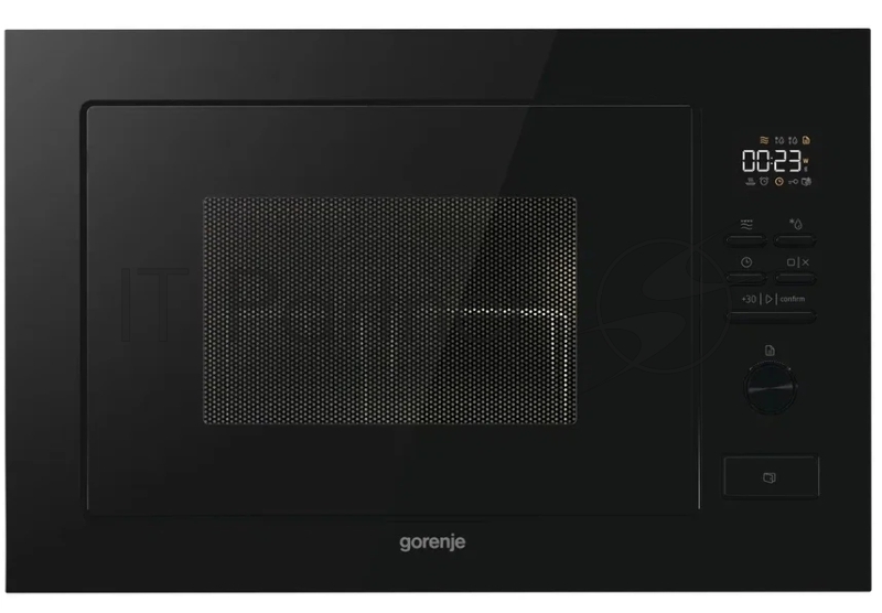 Встраиваемая микроволновая печь Gorenje BM251M2BG черный, 25 л, 900 Вт, переключатели - кнопки, поворотный механизм