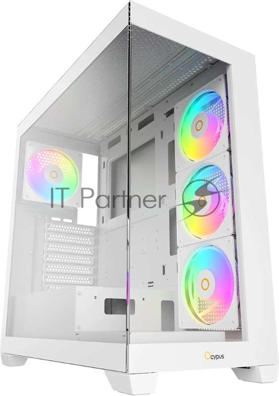 Компьютерный корпус Ocypus Gaммa C72 WH ARGB ATX/win/white/4 ARGB fans/no PSU/Tempered Glass
