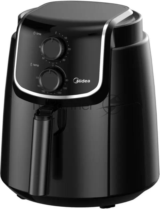 Аэрогриль Midea MAF-TN40D черный, 1500 Вт, 4 л, механическое управление, 1 программа