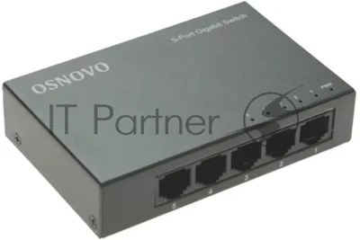 Коммутатор Osnovo SW-5G, 5×1 Гбит/с, неуправляемый