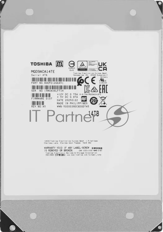 Жесткий диск HDD Toshiba MG09 14Tb 7200rpm SATA III 512Mb 3.5"