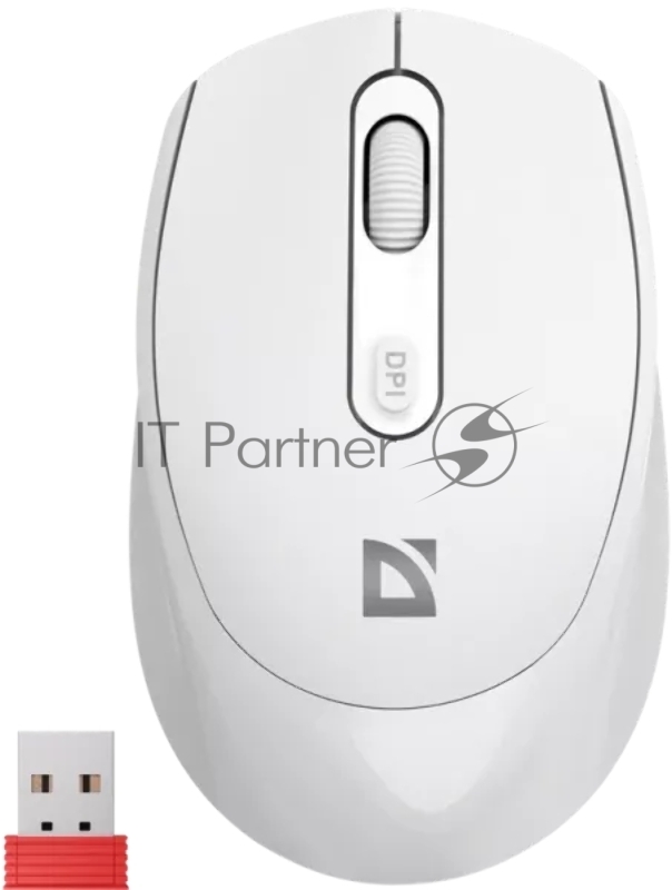 Мышь беспроводная Defender Vision MS-376 белый, 1600 dpi, радиоканал, Bluetooth, USB, кнопки - 4