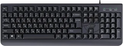 Клавиатура Acer OKW400 проводная, USB Type-A, черный