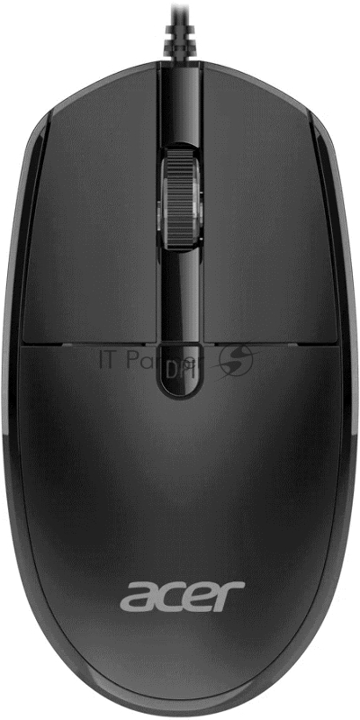 Мышь проводная Acer OMW401 черный, 2000 dpi, USB, кнопки - 4