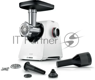 Мясорубка электрическая Bosch MFWS607W белый, 2100 Вт, 3.5 кг/мин, реверс, насадки - 4