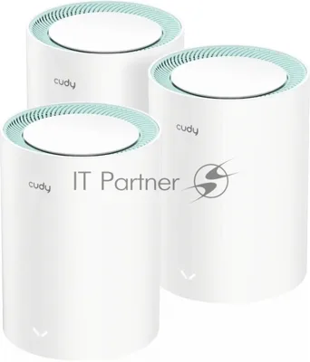 Бесшовный Mesh роутер Cudy M1500 (M1500(3-PACK)) AX1500 10/100/1000BASE-TX (упак.:3шт)