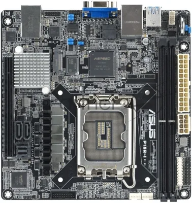 Материнская плата серверная ASUS P13R-I, LGA1700, Intel C262, 2xDDR5 (ECC), 6xSATA, 1xM.2, 1xPCIe 5.0 x16, 1xVGA, 3x1Gb LAN, 2xUSB-A 5Gbps, 2xUSB-A 10Gbps, mITX