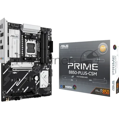 Материнская плата ASUS PRIME B850-PLUS-CSM, AM5, AMD B850, 4xDDR5, 4xSATA, 3xM.2, 1xPCIe 5.0 x16, 1xPCIe 4.0 x4, 1xDP, 1xHDMI, 1x2.5Gb LAN, 1xUSB-C 10Gbps, 3xUSB-A 10Gbps, 2xUSB-A 5Gbps, 2xUSB-A 2.0, 3x3.5 мм, 7.1, ATX
