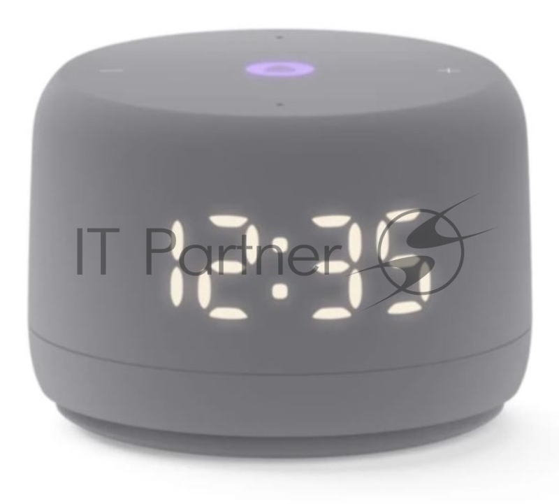 Умная колонка Яндекс Станция Лайт 2 LED, 6Вт, с экраном, 1 динамик, часы, Алиса, BT5.0, Wi-Fi, серый