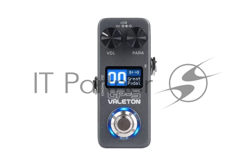 Компактный процессор эффектов Valeton GP-5 100+ эффектов, до 9 эффектов одновременно, поддержка IR импульсов гитарных кабинетов, возможность подключения к приложению на смартфоне, USB выход для подключения к ПК, поддержка Bluetooth для подключения внеш