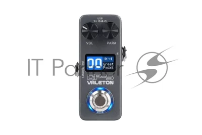 Компактный процессор эффектов Valeton GP-5 100+ эффектов, до 9 эффектов одновременно, поддержка IR импульсов гитарных кабинетов, возможность подключения к приложению на смартфоне, USB выход для подключения к ПК, поддержка Bluetooth для подключения внеш