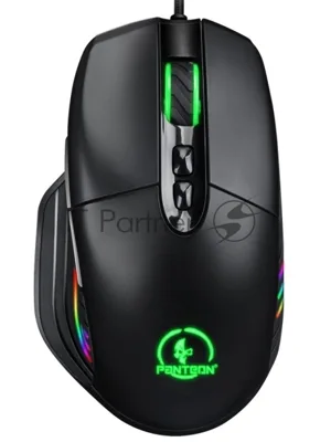 Мышь проводная Jet.A Panteon PS120 черный, 6200 dpi, USB, кнопки - 8