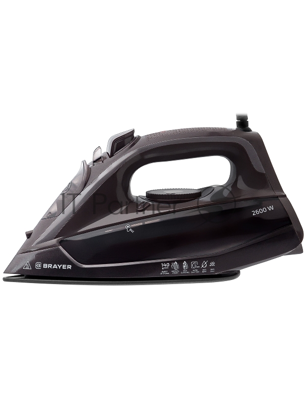 Утюг BRAYER BR4020 коричневый/черный, 2600 Вт, 25 г/мин, 140 г/мин, 380 мл
