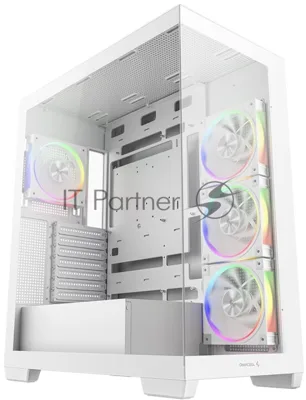 Компьютерный корпус Deepcool CG580 4F V2 WH без БП, боковое окно (панорама), 4x120мм ARGb PWM вентилятора, белый, ATX (R-CG580-WHADA4-G-2)