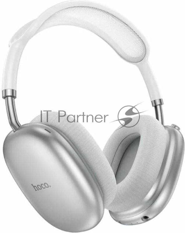 Беспроводные/проводные наушники Hoco W55 Plus серебристый, накладные, Bluetooth + проводной
