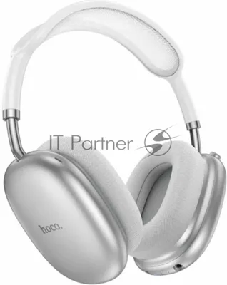 Беспроводные/проводные наушники Hoco W55 Plus серебристый, накладные, Bluetooth + проводной