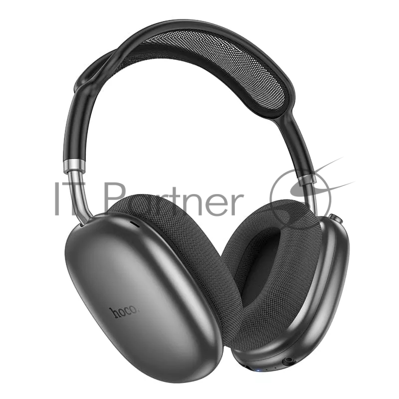 Беспроводные/проводные наушники Hoco W55 Plus серый космос, накладные, Bluetooth + проводной