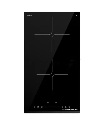 Индукционная варочная панель Kuppersberg ICI 306, High-Tech, индукция, 30 см, 2 зоны нагрева, 9 уровней мощности, inverter, таймер, пауза, Booster, слайдерное управление, черный