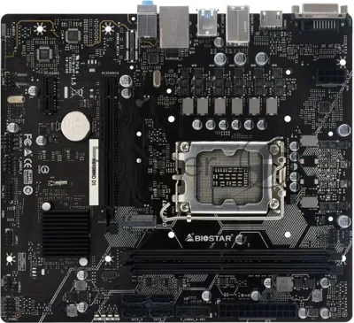 Материнская плата Biostar H610MHD D5, LGA1700, Intel H610, 2xDDR5, 4xSATA, 1xM.2, 1xPCIe 4.0 x16, HDMI, DVI-D, 1x1Gb LAN, 3x3.5 мм, 7.1, microATX