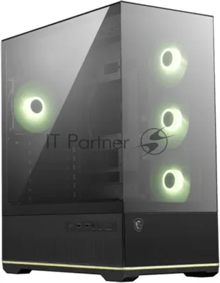 Компьютерный корпус MSI MAG Pano 110R PZ черный без БП ATX 6x120мм 7x140мм 2xUSB 3.0 1xUSB3.1 audio AirDuct bott PSU