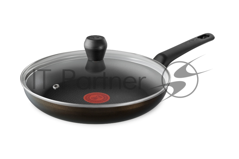 Сковорода Tefal Easy Plus 04237924 круглая 24см ручка несъемная (с крышкой) черный (9100054100)