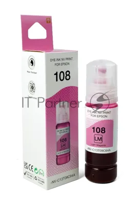 Чернила NVPrint 108 (NV-C13T09C64A) для Epson L8050, L18050 (70 мл) Light Magenta (в коробке) совместимые
