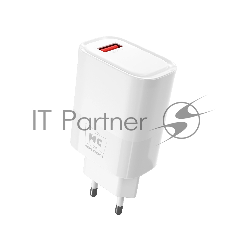 Сетевое зарядное устройство MORE CHOICE (4620202553379) NC09 1USB 3.0A QC3.0 15W, белый