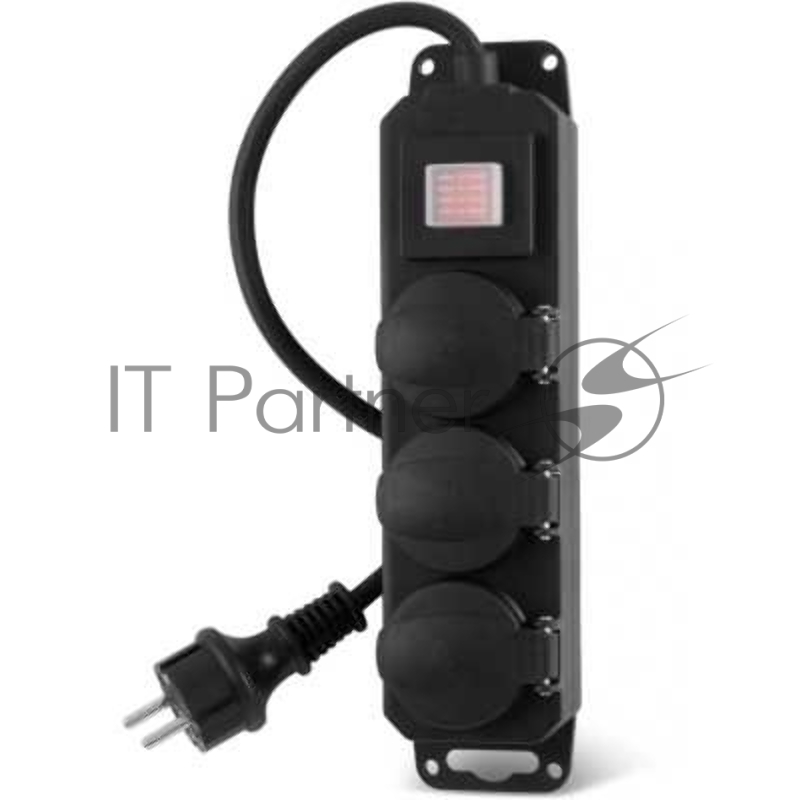 Сетевой фильтр Buro 300MDP-3-B 3 м, 3 розетки, черный, коробка