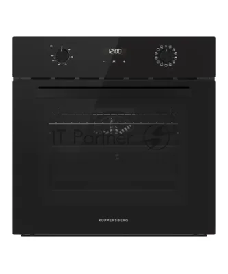Духовой шкаф Kuppersberg HF 678 B, High-Tech, 70 л, дисплей, поворотное/сенсорное управление, таймер, макс. температура 300 градусов, телескопические направляющие (на 1 уровень), черный