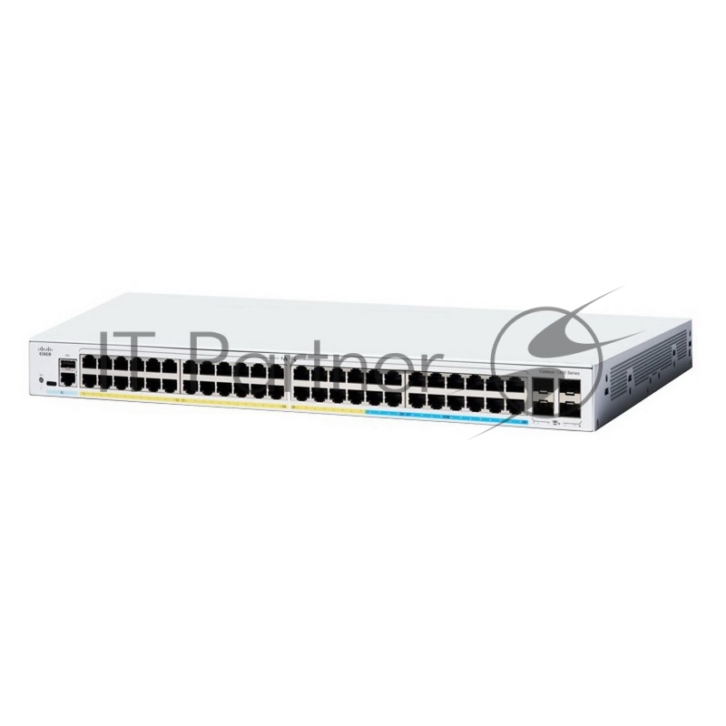 Коммутатор Cisco Catalyst C1300-48P-4X, 48×1 Гбит/с, 4×10 Гбит/с SFP+, управляемый