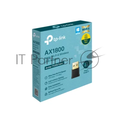 вухдиапазонный беспроводной нано-USB-адаптер Wi-Fi TP-Link Archer TX20U Nano
