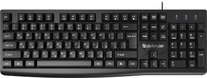 Клавиатура Defender Navigator HB-138 проводная, USB Type-A, чёрный