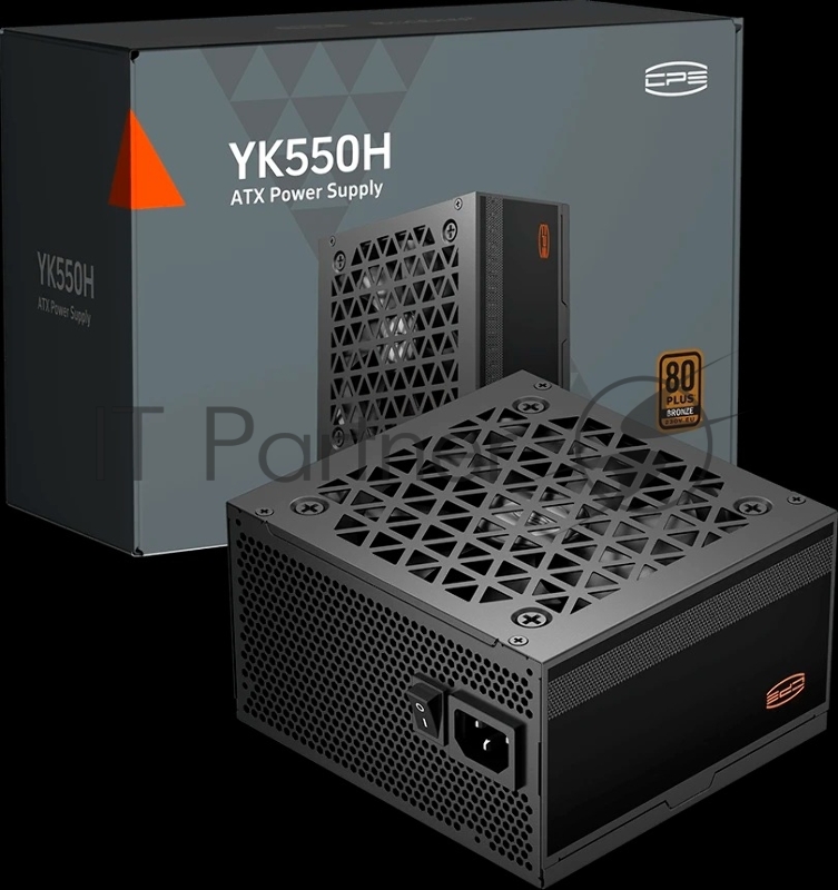 Блок питания ПК Power Supply PCCooler, 550W 80+ Bronze (ATX, ATX 2.52, Non-modular, 1x24(20+4)pin 550мм, 1xCPU(4+4)pin 650мм, 1xPCIe*2 8(6+2)pin 500+120мм, 4xSATA*3+MOLEX4pin*1, Active, 120x120мм, 140x150x86mm, APFC, OVP/UVP/OCP/SCP/OTP/OPP/SPD)