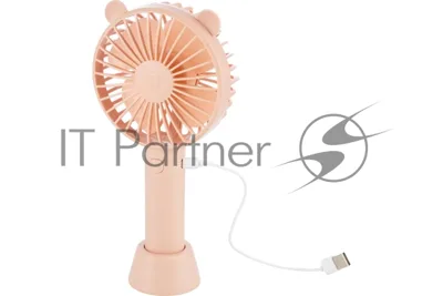 Вентилятор Energy EN-0610 USB розовый, настольный, 4 Вт, 3 скорости, 10.5 см, аккумуляторный
