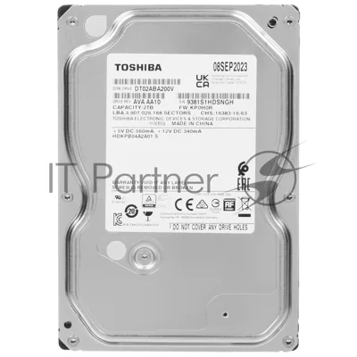 Жесткий диск HDD Toshiba DT02-V 2Tb 5400rpm SATA-III 128Mb 3.5"