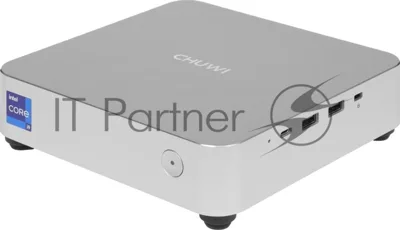 Мини ПК Chuwi AuBox Core i9 13900HK (2.6) 16Gb SSD 512Gb Iris Xe Windows 11 Pro 2x2.5GbitEth WiFi BT 120W серебристый/черный