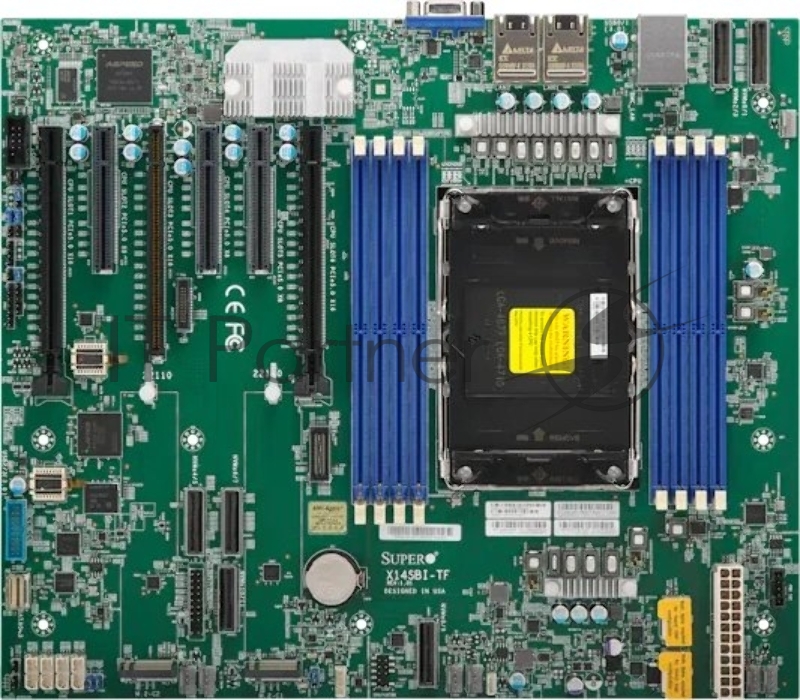 Материнская плата Supermicro X14SBI-TF, LGA4710, SoC, 8xDDR5, 4xSATA, 2xM.2 PCIe 5.0, 3xPCIe 5.0 x16, 3xPCIe 5.0 x8, 1xVGA, 2x10GbE LAN, 2xUSB 3.2 Gen1, ATX